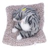 Cat Ornament Simulation Design Vivid Cute Plush Lying Cat with