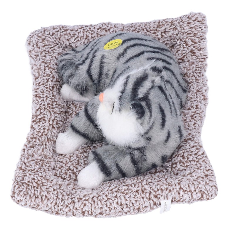 Cat Ornament Simulation Design Vivid Cute Plush Lying Cat with