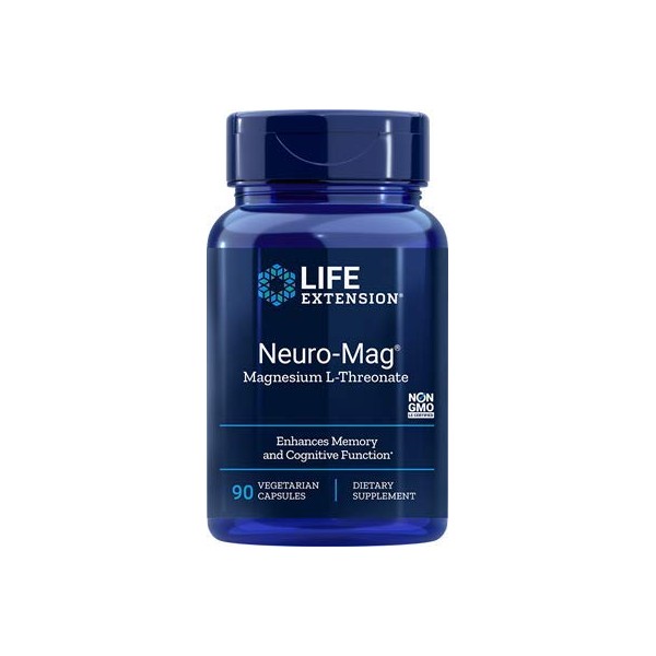 Neuro-mag Magnesium L-threonate-1 Bottle - 90 Vegetarian Capsules