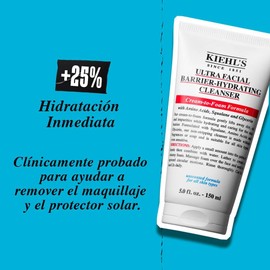 Kiehl’s Ultra Facial Barrier Hydrating Cleanser - Limpiador Facial de Crema a Espuma para Todo Tipo de Piel con Escualano, Glicerina y Tensioactivos de Aminoácidos