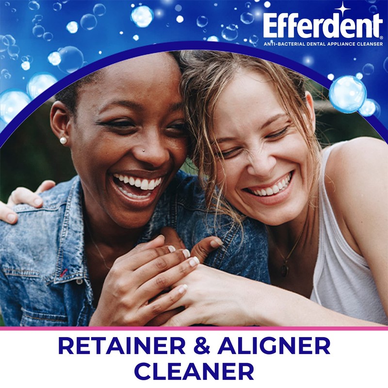 Efferdent Denture Cleaner for Aligners, Dental Appliances & Retainer Cleaner
