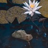 Cabilock Hippo Decoration Resin Floating Pond Statue Hippo Sculpture Outdoor