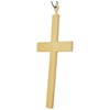 PVC Monks Cross Gold with Black Cord