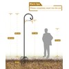 Derkniel Shepherd Hook 108 Inch Tall Heavy-Duty Metal Garden Hanging