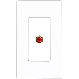 RiteAV RCA-RED Wall Plate Screwless [White]