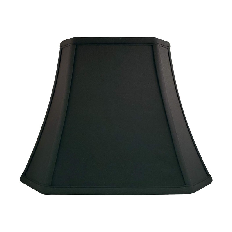 Royal Designs, Inc. BSO-710-18BLK/GL Rectangle Cut Corner Basic Lamp Shade,