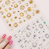 3D Holographic Antique Sun and Moon Sticker Resin Nail Art / 3D 홀로그램 앤틱 해 달 스티커 레진 네일 아트
