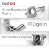 FASTON Wing Nuts M8 American Shape Stainless Steel A2 V2A