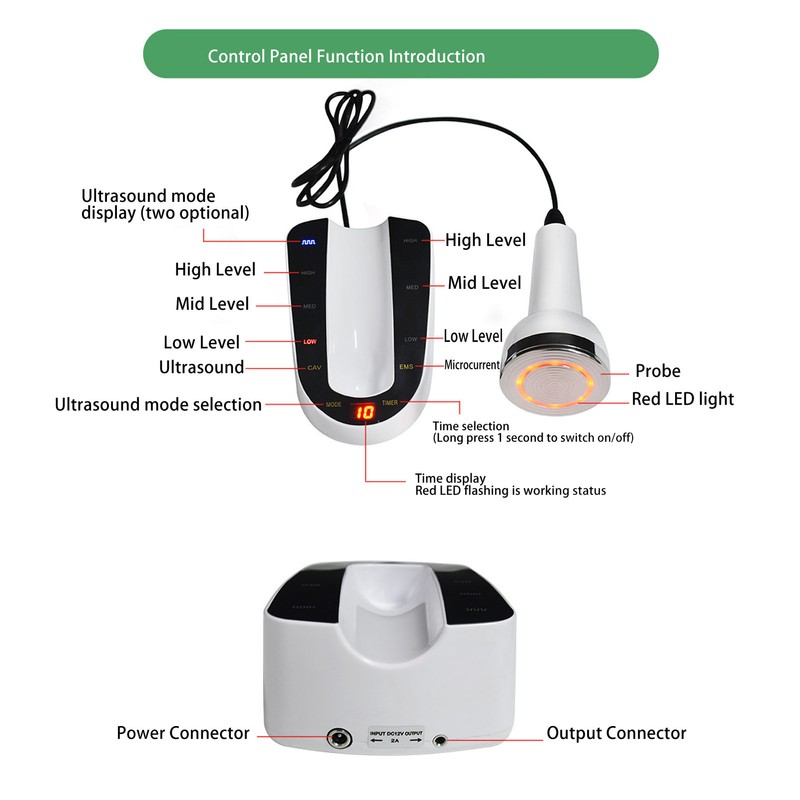 Microcurrent 40K Cavitation Machine Body Sculpting Ultrasound LED Digital Display