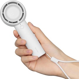 JISULIFE Mini Handheld Fan Bladeless, Portable Small Hand Design with Rechargeable Battery, Pocket Travel Cooling with USB, Quiet, Powerful, Gifts For Girl/Women/Friends - White - Colour: White(2000mAH)