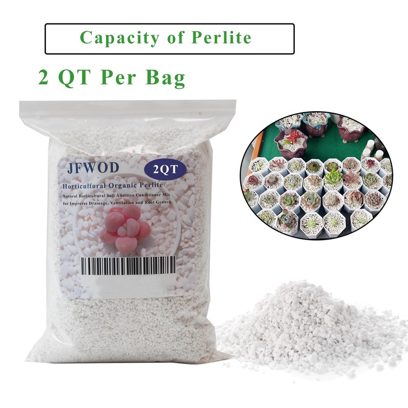 2 Quart Organic Perlite Horticultural Soil Amendment for Plants and