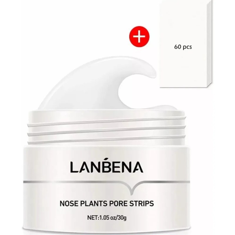 Kit Lanbena 2 cremas 120 tiras, elimina puntos negros y