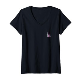 Womens Napa Valley Wine Region Pocket Motif V-Neck T-Shirt