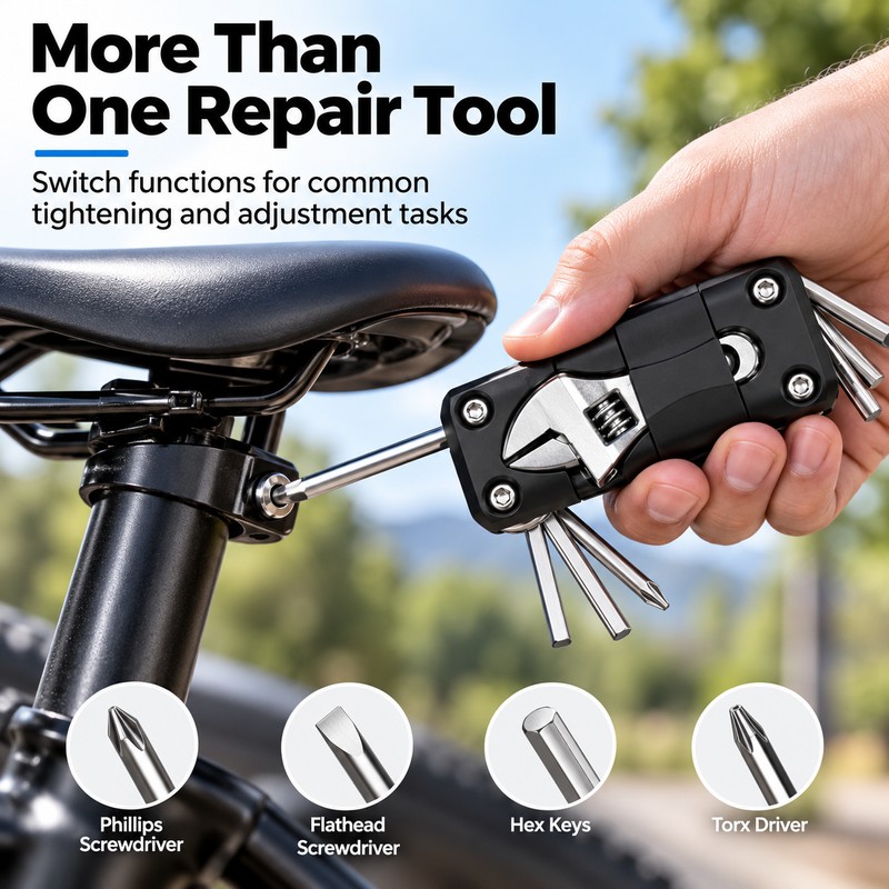 Motorcycle & Bike Multitool Kit for Roadside Repairs – Compact