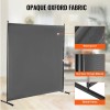 Single Panel 6FT Iron Freestanding Multi-Functional Privacy Screen Grey Indoor