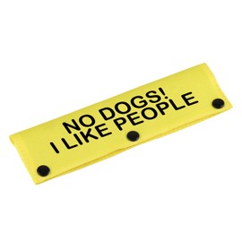 Funny Dog Leash Sleeve No Dogs!I Like People Dog Leash Wrap Alert Hanging Sleeve Pet Birthday Gift for Pets(I Like People-YE Sleeve)