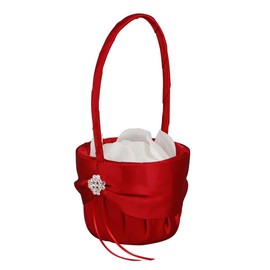 Ivy Lane Design Garbo Collection Flower Girl Basket, Claret