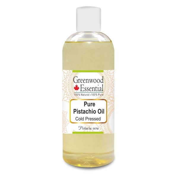 Greenwood Essential Pure Pistachio Oil (Pistacia Vera) Natural Therapeutic Quality Cold Pressed 200 ml (6.76 oz)