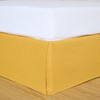 Chezmoi Collection Pleated Waffle Weave Bed Skirt, Tailored Dust Ruffle