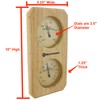 Sauna Thermometer and Hygrometer - 2-in-1 Indoor Analog Temperature &