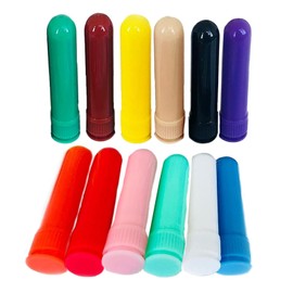 Pack of 12 Nasal Inhaler Tubes, Inhaler Pen Menthol, Refillable Inhaler, for Relaxing the Body and Relieving Anxiety
