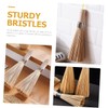 CHILDWEET 2Pcs Bamboo Scrubber Brush Durable Kitchen Cleaning Brush for