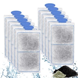 driamor 10 Pack PF-S Fish Tank Filter Cartridges Compatible with PF10 Power Filters Small Fish Tank Filters Cartridge Thickened Cotton with Zeolite Aquarium Filter Cartridge Replacement