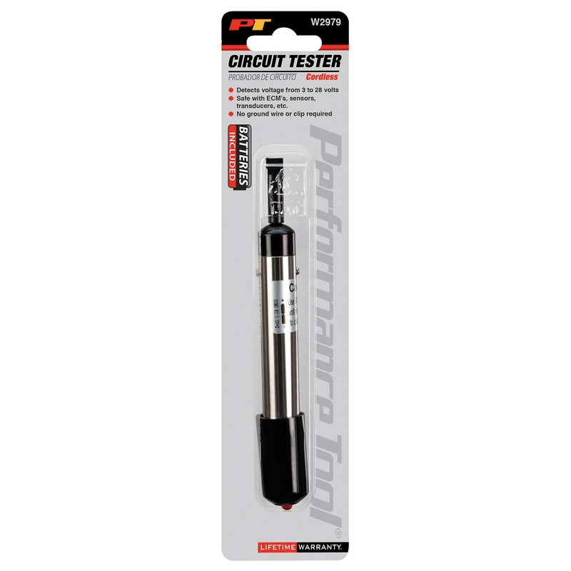 Performance Tool W2979 Cordless Circuit Tester (3 to 28 Volt)