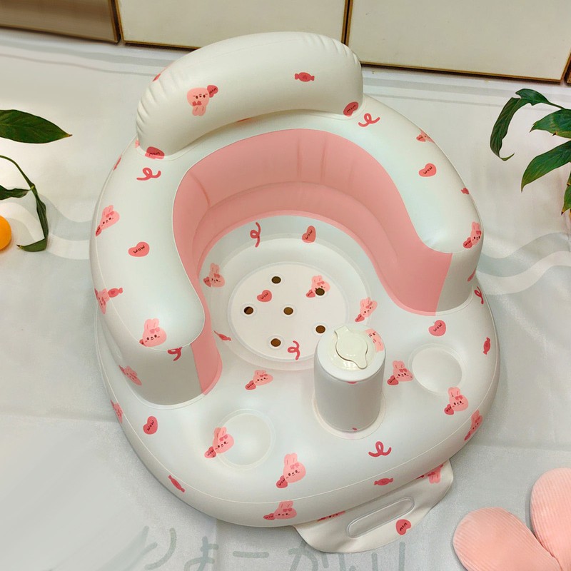 Baby Inflatable Seat with Air Pump Infant Back Support Sofa