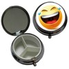 Set of 3 Pill Boxes Funny Faces (Sunglasses, Laughing, Crazy)