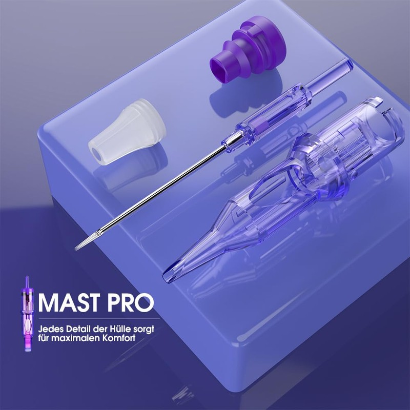 Mast Pro Tattoo Needles Set, 50 Pieces, Various Sizes, Round