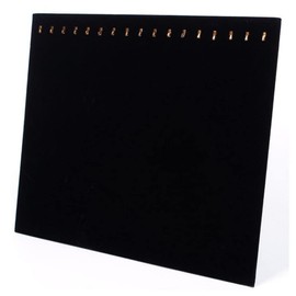 HappyHome Necklace Display Velvet Jewelry Display Holder Stand 37cm x 30cm Black