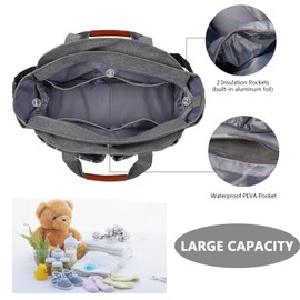 Bizcasa Baby Changing Bag, 13 Pockets, Travel Changing Bag, Handbag, Portable Baby Bag with Dummy Pocket, Large Storage Space for All Baby Accessories, khaki
