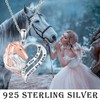 ECHOOY Horse Necklace for Women 925 Sterling Silver Girl and