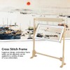 Adjustable Embroidery Stand, Wooden Frame Cross Stitch Floor Stand 360°