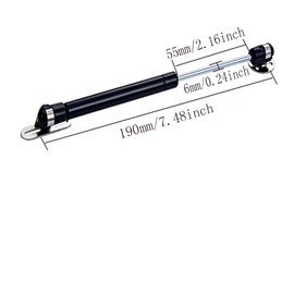 20N/4.4 lb Gas Strut Cabinet Hinge Safety Lift Support, Gas Shock and Soft Opening and Cushioning Telescopic Cabinet Door Rubber Head Gas Spring Support 6" Length, 4 Set, Black