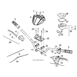 Polaris ATV Brake Lever, Left, Aluminum, Genuine OEM Part 0452691, Qty 1