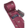 HISDERN Men's Ties Wedding Animal Pattern Handkerchief Classic Business Tie