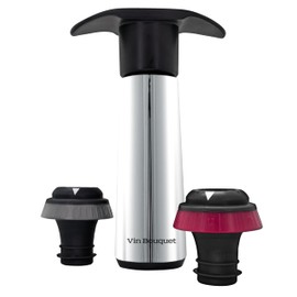 Manual Metal Vacuum Pump with Acoustic Indicator + 2 Stoppers with Date Display