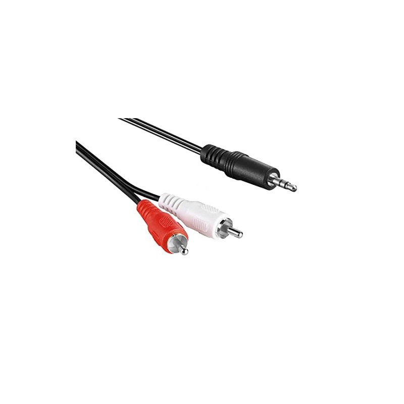 3.5mm Stereo Jack to RED & WHITE RCA Phono Cable