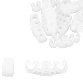 X AUTOHAUX Plastic 4-Way Car Fuel Line Hose Holder Clip 50 x 16.5 mm Pack of 10