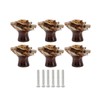 6Pcs Cabinet Knob Rose Flower Shape Delicate Ceramic Knob for