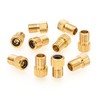MEAJOO 4PCS Brass Presta Valve Adapter, Convert Presta to Schrader