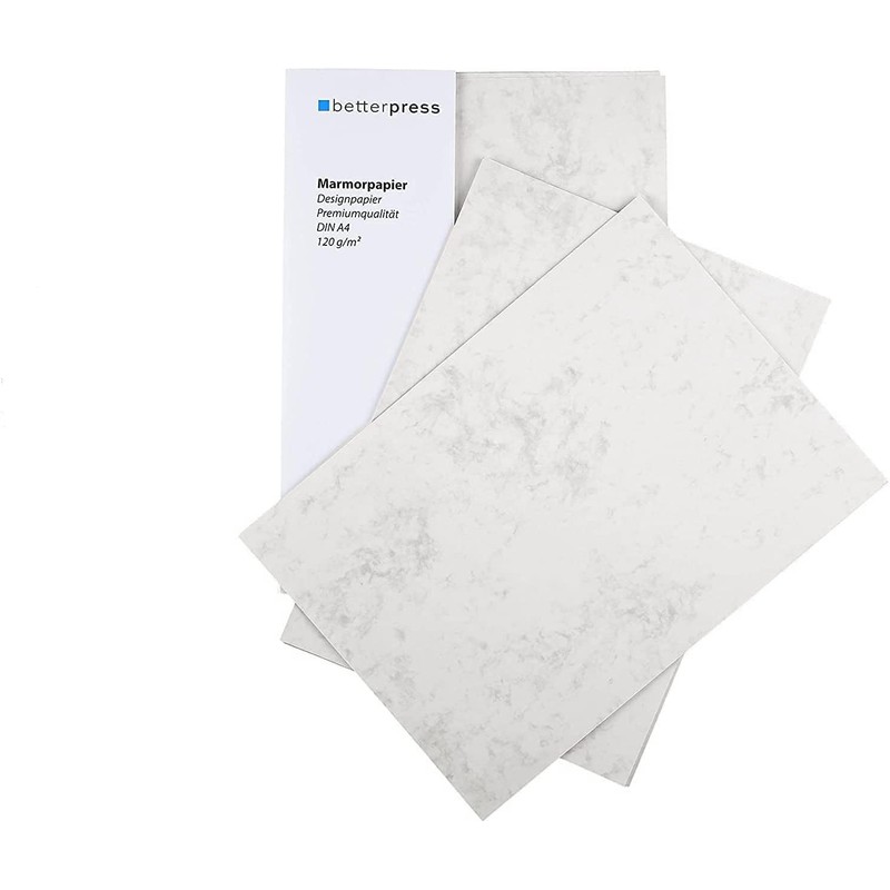 Betterpress® Marble Paper Catering Paper DIN A5, 120 g/m², 60