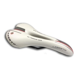 MONTEGRAPPA Liberty Comfortable Bike Saddle Gel Saddle with Soft Cushion Design Fit for Road and Mountain Bikes Against Prostate (White)