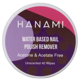 Hanami Water Based Nail Polish Remover Wipes Unscented, 40Pk