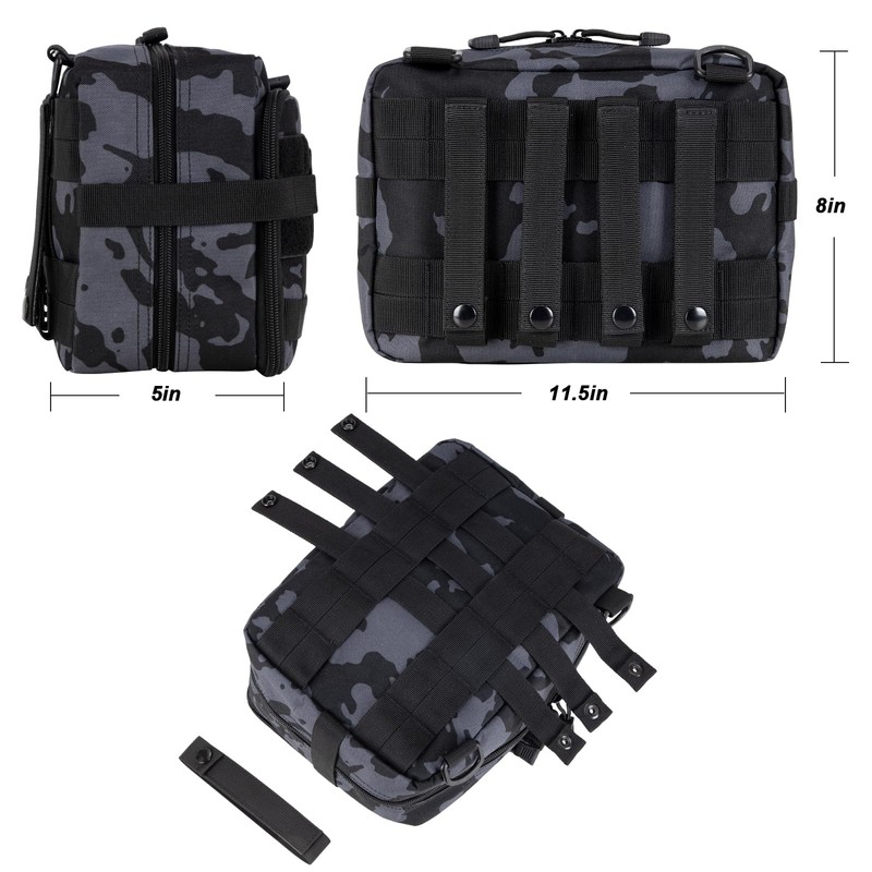Jueachy Tactical Toiletry Bag for Men: Molle Pouch Hygiene EDC
