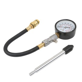 KATSU Petrol Engine Compression Tester Set Fuel Engine Cylinder Pressure Gauge Leakage Test Tool M14 M18 for Automotive Cars Trucks Motorcycles 449854