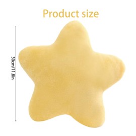 Cute Pillow Cushion Decorative Nursery Stuffed Throw Pillows Yellow Pink Sofa Pillow Cushion Star Plush Pillow Kids Boys Girls Adults Car Home Chair Floor Bed Gift Reading Nook TV (Yellow)