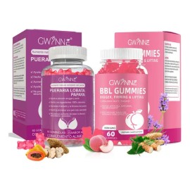 GWYNNE - Bbl Gummies Fenogreco Mejora Tu Busto Y Glúteos 60 Gominolas + Puro Natural Aumento De Mamas Lifting De Glúteos 60 Gominolas - T...